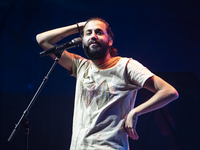 Portuguese singer-songwriter Salvador Sobral performs in the Sugia room at Casa da Musica in Porto, Portugal, on November 26, 2024. (