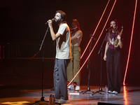 Portuguese singer-songwriter Salvador Sobral performs in the Sugia room at Casa da Musica in Porto, Portugal, on November 26, 2024. (