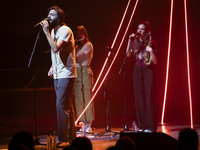 Portuguese singer-songwriter Salvador Sobral performs in the Sugia room at Casa da Musica in Porto, Portugal, on November 26, 2024. (