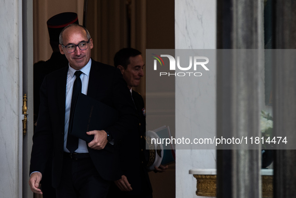 Paul Christophe, Minister of Solidarity and Equal Opportunities, is at the Elysee for the Council of Ministers in Paris, France, on November...