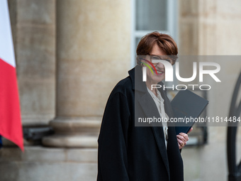 Annie Genevard, Minister for Agriculture, Food Sovereignty and Forestry, is at the Elysee Palace for the Council of Ministers in Paris, Fran...