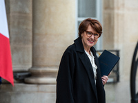 Annie Genevard, Minister for Agriculture, Food Sovereignty and Forestry, is at the Elysee Palace for the Council of Ministers in Paris, Fran...