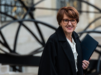 Annie Genevard, Minister for Agriculture, Food Sovereignty and Forestry, is at the Elysee Palace for the Council of Ministers in Paris, Fran...