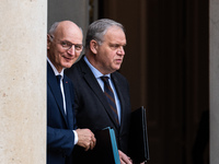 Didier Migaud, Minister of Justice, and Francois-Noel Buffet, Minister attached to the Prime Minister responsible for Overseas France, are a...