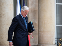 Prime Minister Michel Barnier is at the Elysee Palace for the Council of Ministers in Paris, France, on November 27, 2024. (