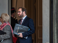 Antoine Armand, Minister for the Economy, Finance and Industry, is at the Elysee Palace for the Council of Ministers in Paris, France, on No...