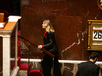 Yael Braun-Pivet, president of the French National Assembly, is seen during the session of questions to the government at the National Assem...