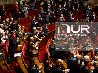 A general view of the National Assembly during the session of questions to the government in Paris, France, on November 26, 2024. (