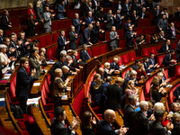 A general view of the National Assembly during the session of questions to the government in Paris, France, on November 26, 2024. (