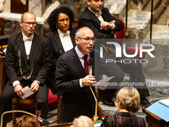 Paul Cristophe, Minister for Solidarity, Autonomy and Equality between Women and Men, speaks during the questions to the French government a...