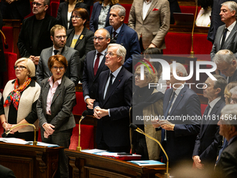 In Paris, France, on November 26, 2024, from left to right, Catherine Vautrin, Minister for Territorial Partnership and Decentralisation, An...