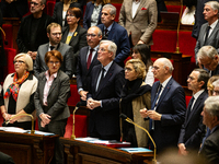 In Paris, France, on November 26, 2024, from left to right, Catherine Vautrin, Minister for Territorial Partnership and Decentralisation, An...