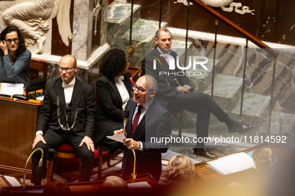 Paul Cristophe, Minister for Solidarity, Autonomy and Equality between Women and Men, speaks during the questions to the French government a...