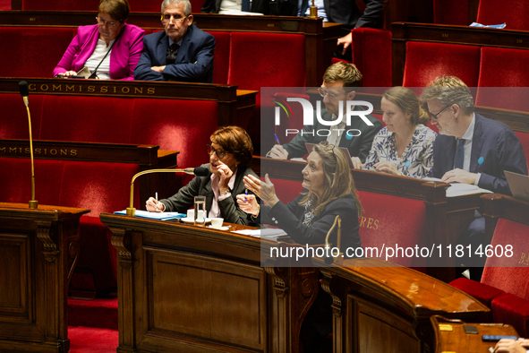 Annie Genevard, Minister of Agriculture, Food Sovereignty and Forestry, and Sophie Primas, Minister Delegate to the Minister of Europe and F...