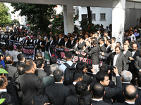 Lawyers Of The Supreme Court Stage A Protest Demanded The Arrest Of Those Involved In The Brutal Killing Of Advocate Saiful Islam Alif In Ch...