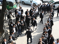 Lawyers Of The Supreme Court Stage A Protest Demanded The Arrest Of Those Involved In The Brutal Killing Of Advocate Saiful Islam Alif In Ch...