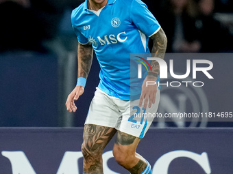 Matteo Politano of SSC Napoli during the serie Serie A Enilive match between SSC Napoli and AS Roma at Stadio Diego Armando Maradona on Nove...