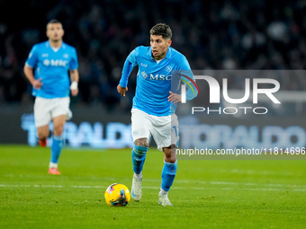 Mathias Olivera of SSC Napoli during the serie Serie A Enilive match between SSC Napoli and AS Roma at Stadio Diego Armando Maradona on Nove...