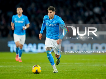 Mathias Olivera of SSC Napoli during the serie Serie A Enilive match between SSC Napoli and AS Roma at Stadio Diego Armando Maradona on Nove...