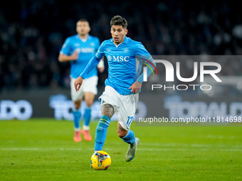 Mathias Olivera of SSC Napoli during the serie Serie A Enilive match between SSC Napoli and AS Roma at Stadio Diego Armando Maradona on Nove...