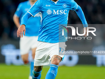 Mathias Olivera of SSC Napoli during the serie Serie A Enilive match between SSC Napoli and AS Roma at Stadio Diego Armando Maradona on Nove...