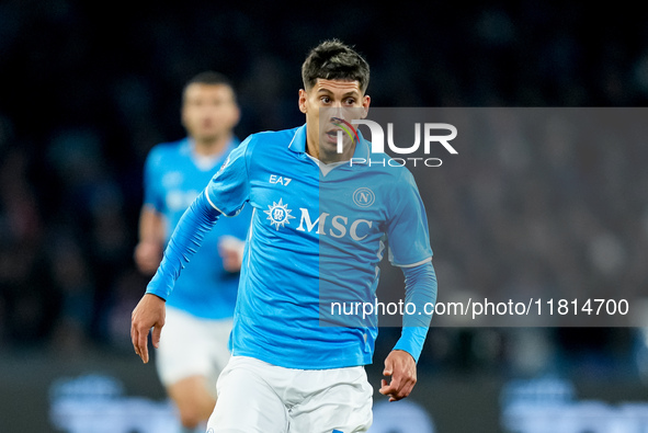 Mathias Olivera of SSC Napoli during the serie Serie A Enilive match between SSC Napoli and AS Roma at Stadio Diego Armando Maradona on Nove...