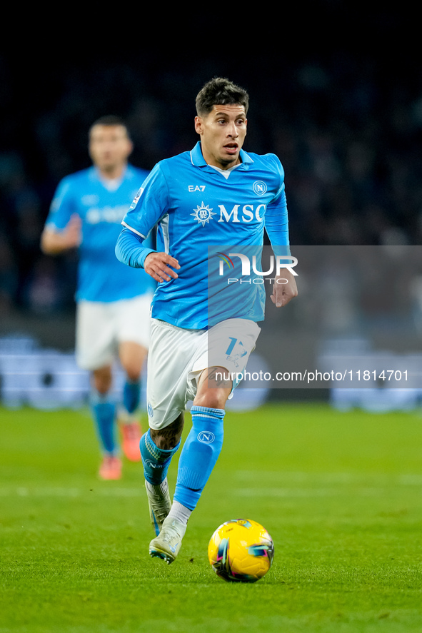 Mathias Olivera of SSC Napoli during the serie Serie A Enilive match between SSC Napoli and AS Roma at Stadio Diego Armando Maradona on Nove...