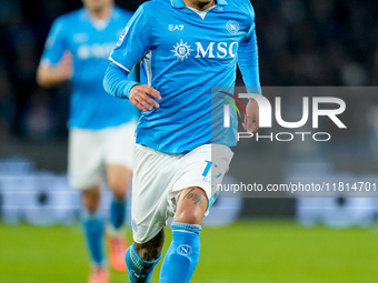 Mathias Olivera of SSC Napoli during the serie Serie A Enilive match between SSC Napoli and AS Roma at Stadio Diego Armando Maradona on Nove...