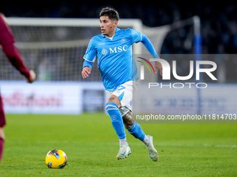 Mathias Olivera of SSC Napoli during the serie Serie A Enilive match between SSC Napoli and AS Roma at Stadio Diego Armando Maradona on Nove...