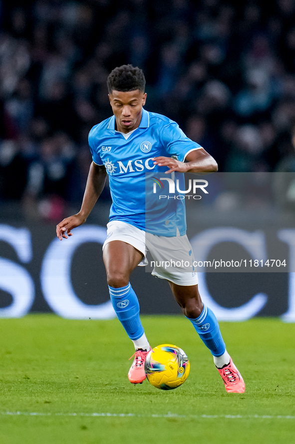 David Neres of SSC Napoli during the serie Serie A Enilive match between SSC Napoli and AS Roma at Stadio Diego Armando Maradona on November...