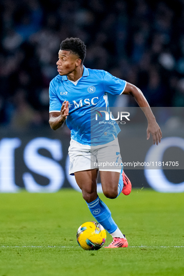 David Neres of SSC Napoli during the serie Serie A Enilive match between SSC Napoli and AS Roma at Stadio Diego Armando Maradona on November...