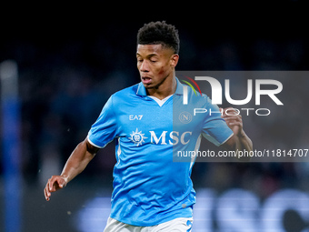 David Neres of SSC Napoli during the serie Serie A Enilive match between SSC Napoli and AS Roma at Stadio Diego Armando Maradona on November...