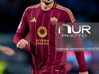 Mats Hummels of AS Roma looks on during the serie Serie A Enilive match between SSC Napoli and AS Roma at Stadio Diego Armando Maradona on N...