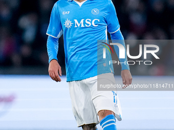 Mathias Olivera of SSC Napoli during the serie Serie A Enilive match between SSC Napoli and AS Roma at Stadio Diego Armando Maradona on Nove...