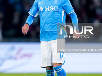 Mathias Olivera of SSC Napoli during the serie Serie A Enilive match between SSC Napoli and AS Roma at Stadio Diego Armando Maradona on Nove...