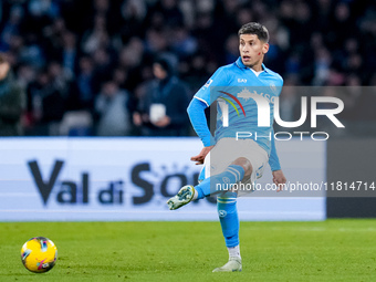 Mathias Olivera of SSC Napoli during the serie Serie A Enilive match between SSC Napoli and AS Roma at Stadio Diego Armando Maradona on Nove...