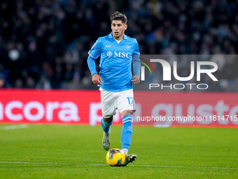 Mathias Olivera of SSC Napoli during the serie Serie A Enilive match between SSC Napoli and AS Roma at Stadio Diego Armando Maradona on Nove...