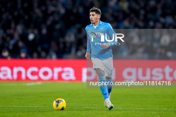 Mathias Olivera of SSC Napoli during the serie Serie A Enilive match between SSC Napoli and AS Roma at Stadio Diego Armando Maradona on Nove...