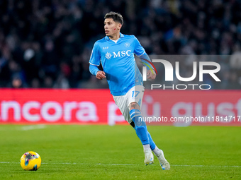 Mathias Olivera of SSC Napoli during the serie Serie A Enilive match between SSC Napoli and AS Roma at Stadio Diego Armando Maradona on Nove...