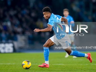 David Neres of SSC Napoli during the serie Serie A Enilive match between SSC Napoli and AS Roma at Stadio Diego Armando Maradona on November...