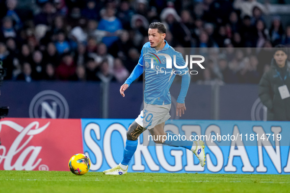 Pasquale Mazzocchi of SSC Napoli during the serie Serie A Enilive match between SSC Napoli and AS Roma at Stadio Diego Armando Maradona on N...