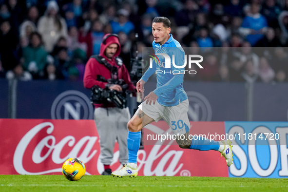 Pasquale Mazzocchi of SSC Napoli during the serie Serie A Enilive match between SSC Napoli and AS Roma at Stadio Diego Armando Maradona on N...