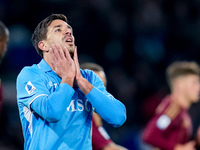 Giovanni Simeone of SSC Napoli looks dejected during the serie Serie A Enilive match between SSC Napoli and AS Roma at Stadio Diego Armando...