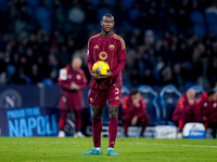 Evan Ndicka of AS Roma during the serie Serie A Enilive match between SSC Napoli and AS Roma at Stadio Diego Armando Maradona on November 24...