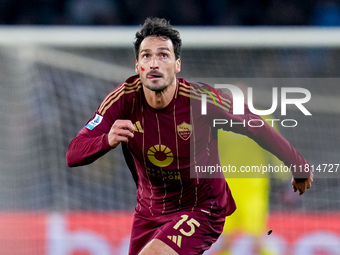 Mats Hummels of AS Roma during the serie Serie A Enilive match between SSC Napoli and AS Roma at Stadio Diego Armando Maradona on November 2...