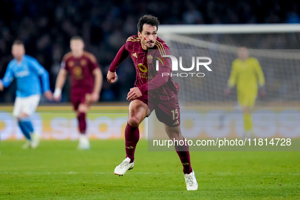 Mats Hummels of AS Roma during the serie Serie A Enilive match between SSC Napoli and AS Roma at Stadio Diego Armando Maradona on November 2...