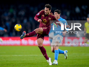 Mats Hummels of AS Roma during the serie Serie A Enilive match between SSC Napoli and AS Roma at Stadio Diego Armando Maradona on November 2...