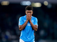 David Neres of SSC Napoli looks dejected during the serie Serie A Enilive match between SSC Napoli and AS Roma at Stadio Diego Armando Marad...