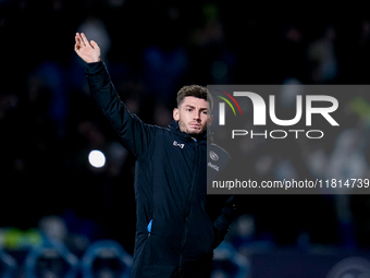 Billy Gilmour of SSC Napoli greets the fans during the serie Serie A Enilive match between SSC Napoli and AS Roma at Stadio Diego Armando Ma...