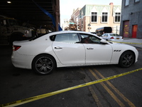 A 32-year-old man is shot multiple times while sitting in a Maserati at Park Avenue and 129th Street in Harlem, Manhattan, New York, United...